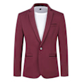 Pikkukuva 2 / 5: Allthemen Miesten Urheilutakki, Miesten Moderni Vapaa-ajan Takki, Slim Business Bleiseri LGL Burgundy XS