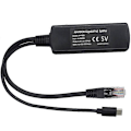 Pikkukuva 5 / 5: 2 kpl 5V Gigabit PoE -jakaja, USB Type C, 48V - 5V 2.4A -sovitin, IEEE 802.3Af -yhteensopiva LGL Black