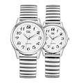 Miniatyrbild 1 av 5: Herr Dam Armbandsur Par Flexibelt Stretchband Kvarts Klockor LGL 1 pair