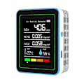 Miniatyrbillede 5 af 5: 5-i-1 Luftkvalitetsmåler TVOC HCHO Temperatur Fugtighed CO2 Måler, USB Genopladelig CO2 Detektor Hvid LGL