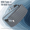 Pikkukuva 4 / 5: INF USB-C -latauskaapeli 60 W pikalataus, yhteensopiva iPhone 15/Plus/Pro Max, Samsung Galaxy S24/S23/S22, Pixel 7 Pro Harmaa (LGL) kanssa Grå 2 m