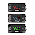 Miniatyrbilde 3 av 5: 3 i 1 Multifunksjonell Digital Display Meter Støvtett Motorsykkel Elektronisk Tidsklokke Motorsykkel [GGL] A01