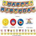 Miniatyrbilde 4 av 5: Plim Plim Bursdagsfest Dekorasjoner Karneval Sirkus Festutstyr Inkluderer Gratulerer med Dagen Banner Ballonger Kaketopper Cupcake Topper Klovn Par LGL