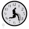 Miniatyrbilde 1 av 5: Walks Klokke, Silly Walk Veggklokke, En Interessant Veggklokke for Soverom Kjøkken Stue, Novel[HsSs] LGL Black