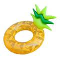 Miniatyrbild 1 av 5: Jätteuppblåsbar ananas badring med ryggstöd vuxna pool flyter cirkel sommar utomhus strandfest vatten kul för lek leksaker