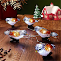 Miniatyrbillede 4 af 5: Udendørs Julepynt Fugle Lysstreng, LED Akryl 5 Fugle Lys Med Klip Vandafvisende (LGL) B1