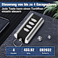 Miniatyrbillede 3 af 5: Fjernbetjening til Entrematic RCU 433-4K, RCU 433-2K, EA433 2KM, 433.92 Rolling Code Garage Fjernbetjening 1 Stk LGL Photo Color