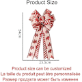 Miniatyrbilde 3 av 5: Stk DIY Julebue Flere Ører Store Stripete Lønne Snøfnugg Buer for Bryllupsbil Bue Håndverk (54 x 25cm) (LGL)