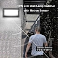 Pikkukuva 2 / 5: LED-seinävalaisin ulkokäyttöön liiketunnistimella IP65 vedenpitävä LGL