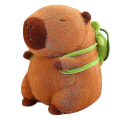 Miniatyrbillede 3 af 3: Capibara-dukke med skildpaddebagside siddende positur vand marsvin plyslegetøj Capybara pude dukke 35CM