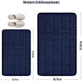 Pikkukuva 4 / 5: Liukumaton Memory Foam -kylpymatto, imukykyinen kylpymatto, pestävä kylpyhuoneen suihkumatto (tumman sininen, 50 x 80 cm) (LGL)
