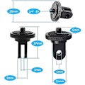 Miniatyrbillede 2 af 5: Tripod Adapter Kamera Mount Tilbehør Aluminium Adapter Montering af Kameraer Til For Gopro Mount og Andre Action Kameraer (2 Stykker, Sort) (LGL)
