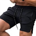 Miniatyrbillede 1 af 5: Strandshorts, Træningsshorts, Herreshorts, Workout Shorts, Vægtløftnings Squat Shorts LGL Black M