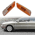 Miniatyrbillede 3 af 5: WJTG 2 stk. Sidemarkeringslysdæksel Foran Modificerede Dele Abs Blinklysindikatorhus 9188263 9188264 Kompatibel Volvo S80 99-06J LGL
