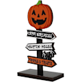 Miniatyrbillede 1 af 5: Halloween Træ Ornament, Glad Halloween Træskilt, Vindueskarm Borddekoration, Halloween Fest Bordpynt, 14x8cm (LGL)