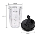 Miniatyrbillede 2 af 4: 2 stk. 532 ml (18 oz) erstatnings Ninja blenderkopper med låg til Ninja Auto Iq Bl480 Bl642 Bl450 Bl682 Bl480 LGL