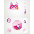 Miniatyrbilde 5 av 5: Søt Tegneserie Dyreparaply for Barn Dyreører Bøyd Håndtak LGL Silk Edge Princess