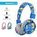 Pikkukuva 2 / 5: Langaton Bluetooth-kuuloke mikrofonilla, dinosaurus, eläin, stereo, musiikki, kuulokkeet, Tf-kortti, kuulokkeet lapsille - pinkki