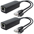 Miniatyrbillede 1 af 5: 2-pak 5V Gigabit PoE Splitter, USB Type C, 48V til 5V 2.4A Adapter, IEEE 802.3Af Kompatibel LGL Black