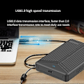 Miniatyrbild 4 av 5: Usb 3.1 Mobil Hårddiskbox 2.5 Tum Sata Hårddiskbox Ssd-kapsling Stödjer 15mm Hårddisk För LGL