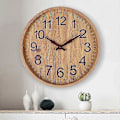 Miniatyrbild 1 av 5: Nordisk Minimalistisk Träväggklocka Tyst Rund Hängande Klocka Elegant P20250110813 LGL Brown