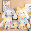 Miniatyrbillede 1 af 3: 27-80cm Sanrio Cinnamoroll Plys Legetøj Animation Afledninger Farverige Baby Kanel Plys Legetøj Med Store Ører, Der Bliver Til Tiger [LGL] yellow 47CM