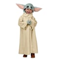 Miniatyrbillede 1 af 5: Hot Star Cosplay Wars The Mandalorian Baby Yoda Cosplay Kostume Robe Med Hat LGL Beige S