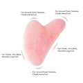 Miniatyrbilde 2 av 4: Naturlig Gua Sha Jade Rose Quartz Stein Ansiktsbrett Verktøy - (LGL)