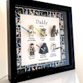 Miniatyrbild 2 av 3: Superhjälte Fotoram Väggkonst Retro Tecknad Figur Familjedekoration LGL Black Family 6