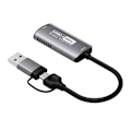 Miniatyrbilde 1 av 5: 2-i-1 HDMI-kompatibel til Type-C/USB3.0 Audio Video Capture Card 4K 60FPS Spill Capture Card LGL Grey