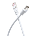 Miniatyrbild 4 av 5: TV-kabel Koaxial 9,52 mm / Ethernet RJ45 CAT8 Hane/Hane 2 m, LGL White