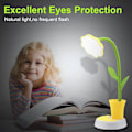 Miniatyrbillede 2 af 5: Børne Skrivebordslampe, Kreativ LED Genopladelig Skrivebordslampe Øjenbeskyttelse Touch Sensor Bordlampe Dæmpbar Sengelampe med Pen Holder (LGL)