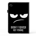 Miniatyrbild 3 av 5: För Samsung Galaxy Tab A9+ Kristalltextur Målat Läder Tablet Fodral LGL Dont Touch My Phone