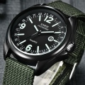 Miniatyrbillede 5 af 5: Militær Herre Quartz Ur Sort Skive Dato Luksus Sport Armbåndsur [LGL] C