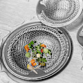 Miniatyrbild 3 av 5: Set med 4 Diskbänksilar Rostfritt Stål Diskbänksavlopp Tätningssäkert (LGL)