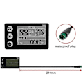 Miniatyrbild 2 av 4: S866 Elektrisk Cykel LCD Display 24v 36v 48v E-cykel Elektrisk Scooter Display Mätare Kontrollpanel Med Vattentät Kontakt LGL