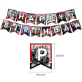 Miniatyrbillede 2 af 5: Stray-kids fødselsdagsfestartikler, Stray-kids fødselsdagsdekorationer gaveæske - Stray-kids banner, 18 stk. balloner, kagepynt, 21 stk. cupcake-pynt pr.