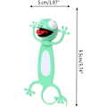 Pikkukuva 4 / 4: Ihanat kirjanmerkit, hauskat 3D-sarjakuvakirjanmerkit eläimet lukemiseen kirjanmerkit opiskelijoille toimistotarvikkeet (LGL) Gecko