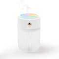 Pikkukuva 1 / 5: Pieni värikäs ilmankostutin värillisellä lampulla yövalo 250ml toimisto makuuhuone helppo kuljettaa, USB-C lataus (vaaleanpunainen) (valkoinen) (LGL)