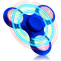Miniatyrbilde 1 av 5: Metall LED lysende Fidget Spinner - Festfavor med rikelig lysshow - Angstdempende sensoriske leker for barn og voksne[GL] robin blue