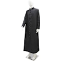 Pikkukuva 3 / 5: Miesten Cassock-kaapu Kirkon kaapu Kuoron pappi Papiston puhujakoroke Liturginen LGL black M