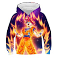 Miniatyrbillede 1 af 2: Børn Drenge Piger Dragon Ball Hættetrøje Langærmet Sweatshirts Hætte Pullover Sportstop Gaver Til 5-10 År -NMAOV LGL A 9-10 Years