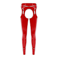 Miniatyrbild 4 av 5: Sexiga grenlösa byxor med öppen rumpa, exotiska byxor, dam, hög midja, wetlook PU-läder, utskurna leggings, poledance, nattklubbskläder LGL 3XL Black