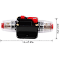 Miniatyrbillede 2 af 5: 40A Vandtæt Bilafbryder, 12V-24V DC Inline Sikringsholder, Manuel Reset Kontakt Bil Audio Sikring, Inline Sikringsboks (LGL)