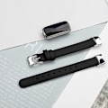 Miniatyrbild 5 av 5: Äkta Läder Klockarmband Justerbart Ersättningsarmband, Storlek L (14.3+9.4cm) för Fitbit Luxe LGL