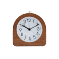 Miniatyrbild 1 av 5: Analog väckarklocka i trä - Klassisk nålklocka med funktioner Tid Alarm Snooze Ljus - Mörkt trä (LGL)
