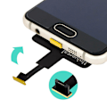 Pikkukuva 5 / 5: Litteä kaapelisovitinpaketti Langaton QI-lataussovitin älypuhelimelle Micro-USB-portti LGL White