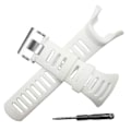 Pikkukuva 1 / 4: Säädettävä kumihihna rannekoru Suunto Ambit 1 2 3 -kellolle [GGL] White Silver buckle