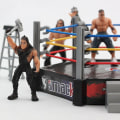 Miniatyrbild 2 av 5: 33-delad brottningslekset för barn, Wwe Wrestler Warriors leksaker med ring och realistiska tillbehör, roliga miniatyrfigurer
