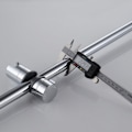 Miniatyrbilde 5 av 5: INF Hånddusjhodeholder for dusjstang justerbar 18-25 mm ABS Sølv (LGL)